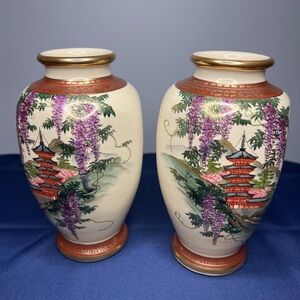 Antique Japanese Satsuma Vases #114